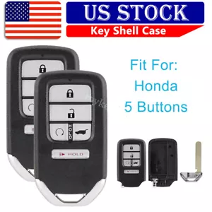 2 For Honda CRV 2017 - 2019 2020 Keyless Remote Key Fob Case Cover Shell KR5V2X - Picture 1 of 10