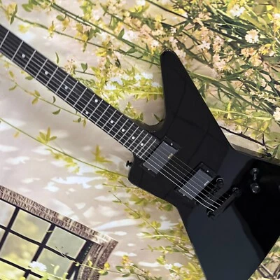 Cettaheymann1 Explorer hochwertiger Sound ESP schwarz E-Gitarre EMG Tonabnehmer - Bild 1 von 4