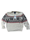 Toddler Polo Ralph Lauren Fair Isle Snowflake Holiday Sweater Cream - Size 4/4T 