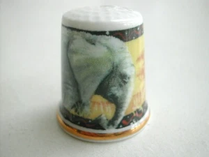 Dé à coudre porcelaine Thimble - ELEPHANT - SIGNE REGAL FLOWER - Picture 1 of 6