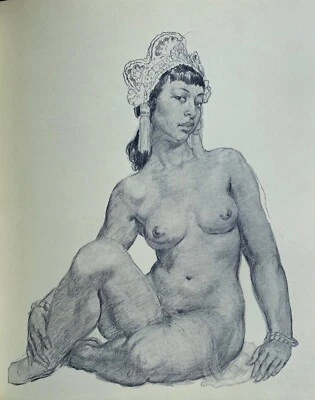 1969 1st PENCIL DRAWINGS, NORMAN LINDSAY w 46 FULL PAGE PLATES, FREE EXPRESS W/W - image 1 of 4