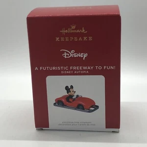 2021 Hallmark Disney Ornament A Futuristic Freeway to Fun Mickey Car - Picture 1 of 2