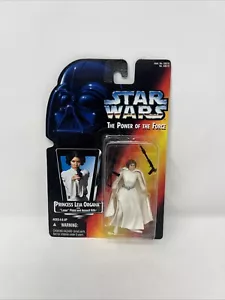 Princess Leia Organa With Laser Pistol Red Orange Card POTF 2 Star Wars 1995 - Picture 1 of 6