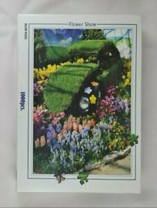 New - Flower Show Jigsaw Puzzle 1000 Pieces Floral Grass Car 75x50cm Sealed 
