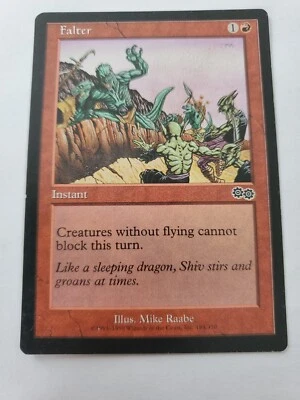 MTG Magic The Gathering Card Falter Instant Red Urza's Saga 1998 - Image 1 of 2