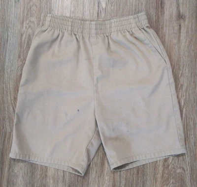 School Uniform Shorts Boys Size 10 Khaki Elastic Waist Band Unisex - Image 1 of 4