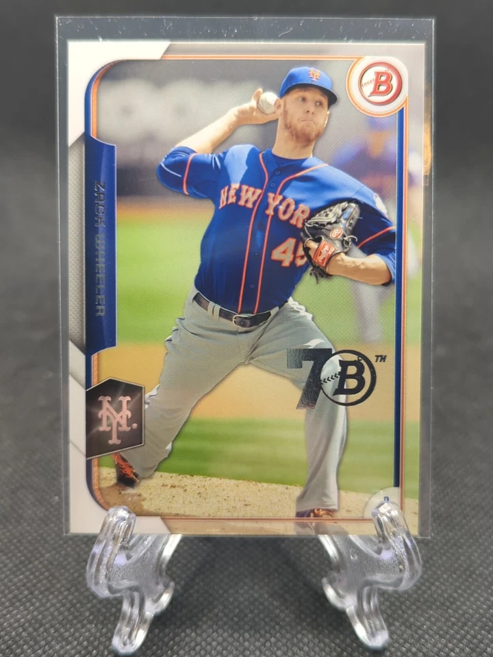2017 Bowman 70th Anniversary Buybacks Silver Zack Wheeler #2015-14 - Image 1 of 2