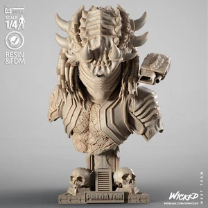 Busto Predator modello stampato in resina kit da assemblare e dipingere - Imagen 1 de 9