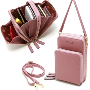 Fashion Women Small Cross-body Cell Phone Wallet Shoulder Bag Handbag Card Slots - Picture 1 of 35