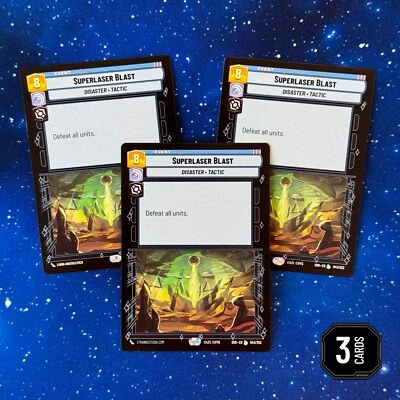PLAYSET (x3) Superlaser Blast Disaster Tactic #043 Star Wars Unlimited SWU SOR - Image 1 of 3