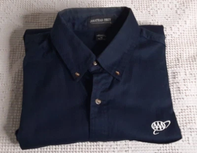 Jonathan Corey Mens XL Shirt AAA Logo 100% Cotton Button Down Long Sleeve - Image 1 of 4