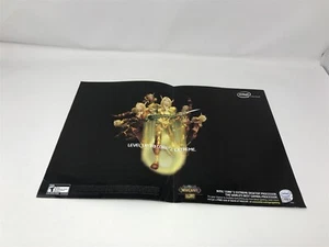 Póster desplegable World of Warcraft WOW Blizzard de revista antigua PC Intel Promo - Imagen 1 de 2