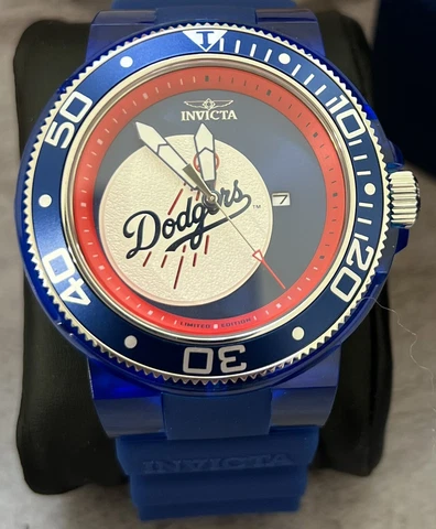 Invicta MLB Los Angeles Dodgers Men's Watch - 51.5mm, Transparent, Blue Cover