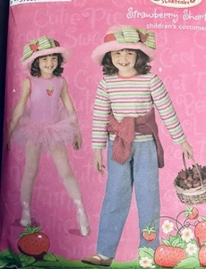 SIMPLICITY 4776 STRAWBERRY SHORTCAKE Costume Tutu Top Pants Hat Child SZ 3T-6 - Picture 1 of 4