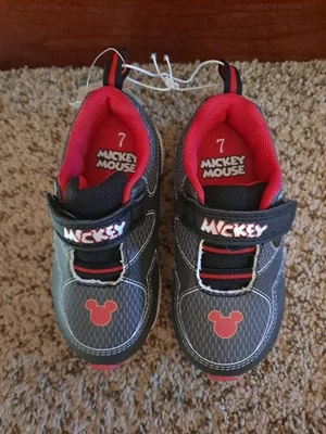 Disney Junior Mickey Mouse Tennis Shoes Size 7 - Image 1 of 4