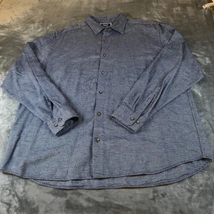 Charles Tyrwhitt Button Up Shirt Mens XXL 2XL Classic Fit Blue Gray Pattern - Picture 1 of 9