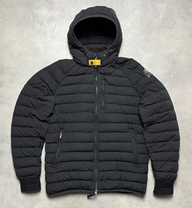 PARAJUMPERS Last Minute Mens Black Hooded Puffer Jacket Size L - Picture 1 of 24