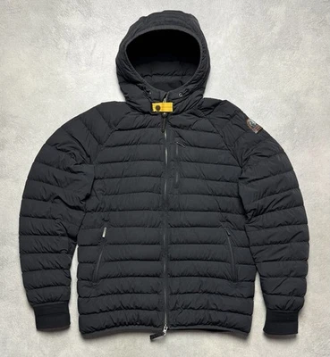 PARAJUMPERS Last Minute Mens Black Hooded Puffer Jacket Size L - Image 1 of 4