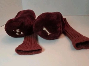 Maroon Plush 1,3 Wood Headcover Set - Picture 1 of 5