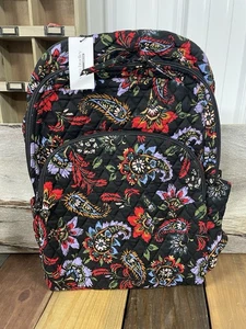 Vera Bradley Large Backpack Venetian Paisley NWT Carry On Laptop Travel Work - Picture 1 of 5