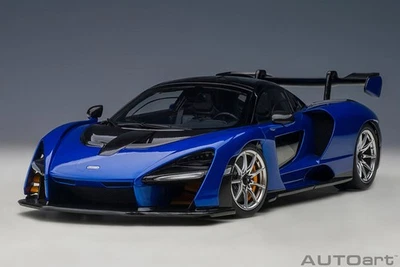 Autoart 1/18 McLaren Senna modelo fundido a presión azul metálico nuevo en caja Foto 1 de 3