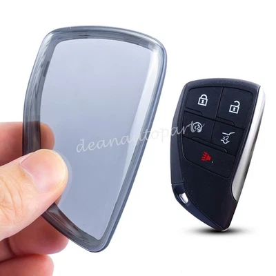 Black Soft TPU Car Key Case Cover Shell For Chevrolet GMC Silverado Sierra 1500 - Image 1 of 4