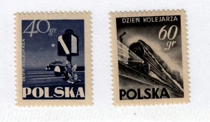 Poland Sc 635-6 NH issue of 1954 - Trains - Picture 1 of 1