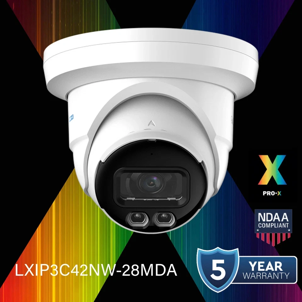 LTS Security Camera LXIP3C42NW-28MDA 4MP Outdoor Network Full Color - White