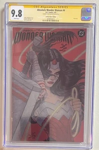 Absolute Wonder Woman #4 MegaCon Trade Foil Ltd 777 Zoe Lacchei Firmado CGC 9.8 - Imagen 1 de 5
