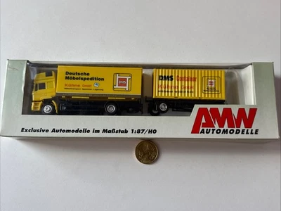 G580 AWM MAN Lastzug mit Container und Koffer-Aufbau Deutsche Möbelspedition DMS - Bild 1 von 4