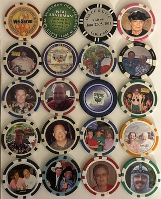 PERSONAL CC&GTCC LOT OF 20 CASINO CHIPS BARREL LOT #3 - Image 1 of 2