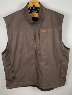 Cinch Men’s Vest  Brown 4xl Style: Mwv151513x - Image 1 of 4