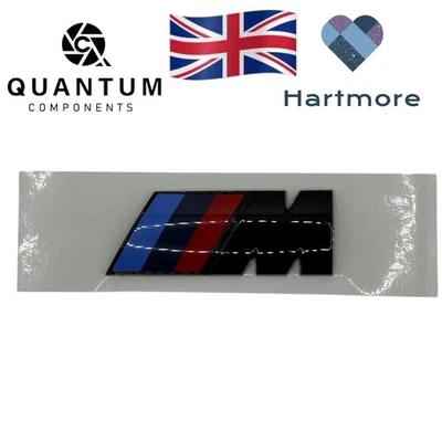 Black M Sport Boot Rear Emblem Sticker Fender Badge for BMW 7.3 x 2.7cm - Image 1 of 2