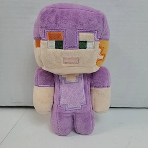 Mojang Minecraft Mädchen Plüsch 7 Zoll Alex in lila verzauberter Rüstung 2018 Jinx - Bild 1 von 11