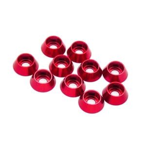 10pcs M3 3mm CNC Aluminum Tapered Washer (Anodized Red) - Picture 1 of 1