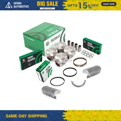 Pistons Main Rod Bearings Fit 06-11 Acura CSX Honda Civic Si 2.0L - Imagem 1 de 4