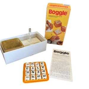 Juego de palabras ocultas Boggle Parker Brothers 1976 vintage caja marrón original - Imagen 1 de 10