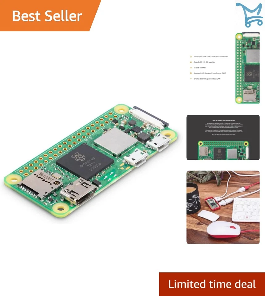 Computadora integrada placa única 512 MB de RAM Wi-Fi Bluetooth Linux 2,76 x 2,76 pulgadas Foto 1 de 4