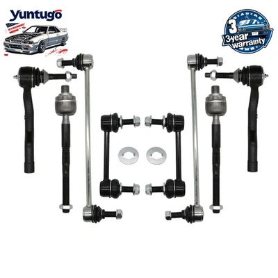 For 13-18 FORD FUSION EDGE LINCOLN MKZ MKX 8x Front Tie Rod Ends Sway Bars - Image 1 of 4