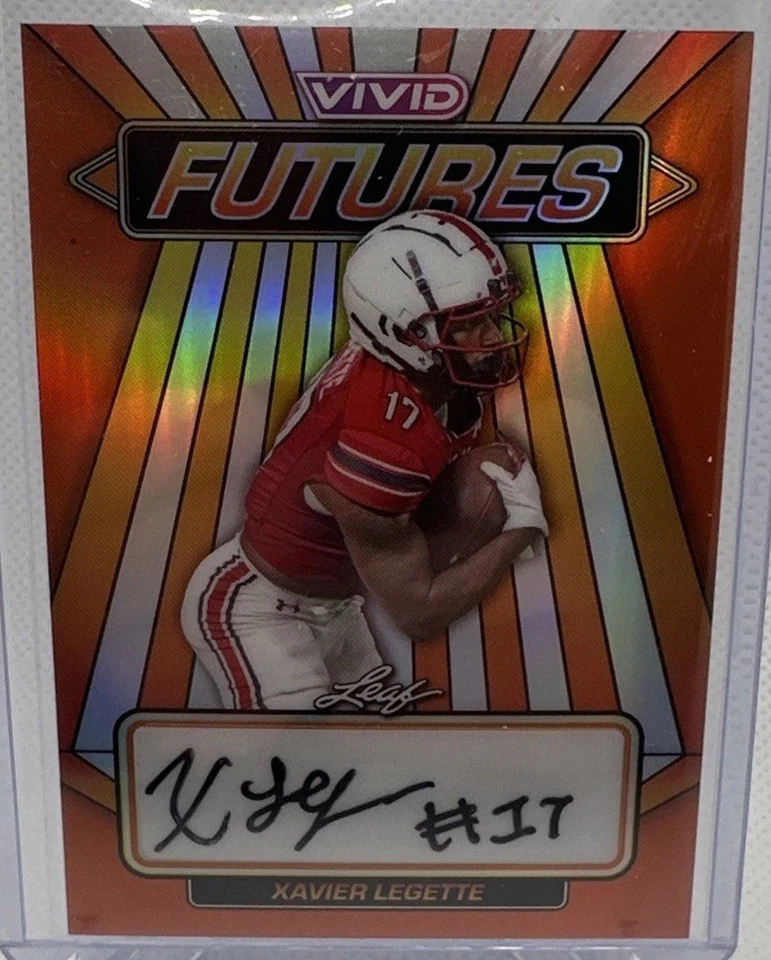 2024 Leaf Vivid Futures Xavier Legette Autograph #'d 2/3 - Image 1 of 3