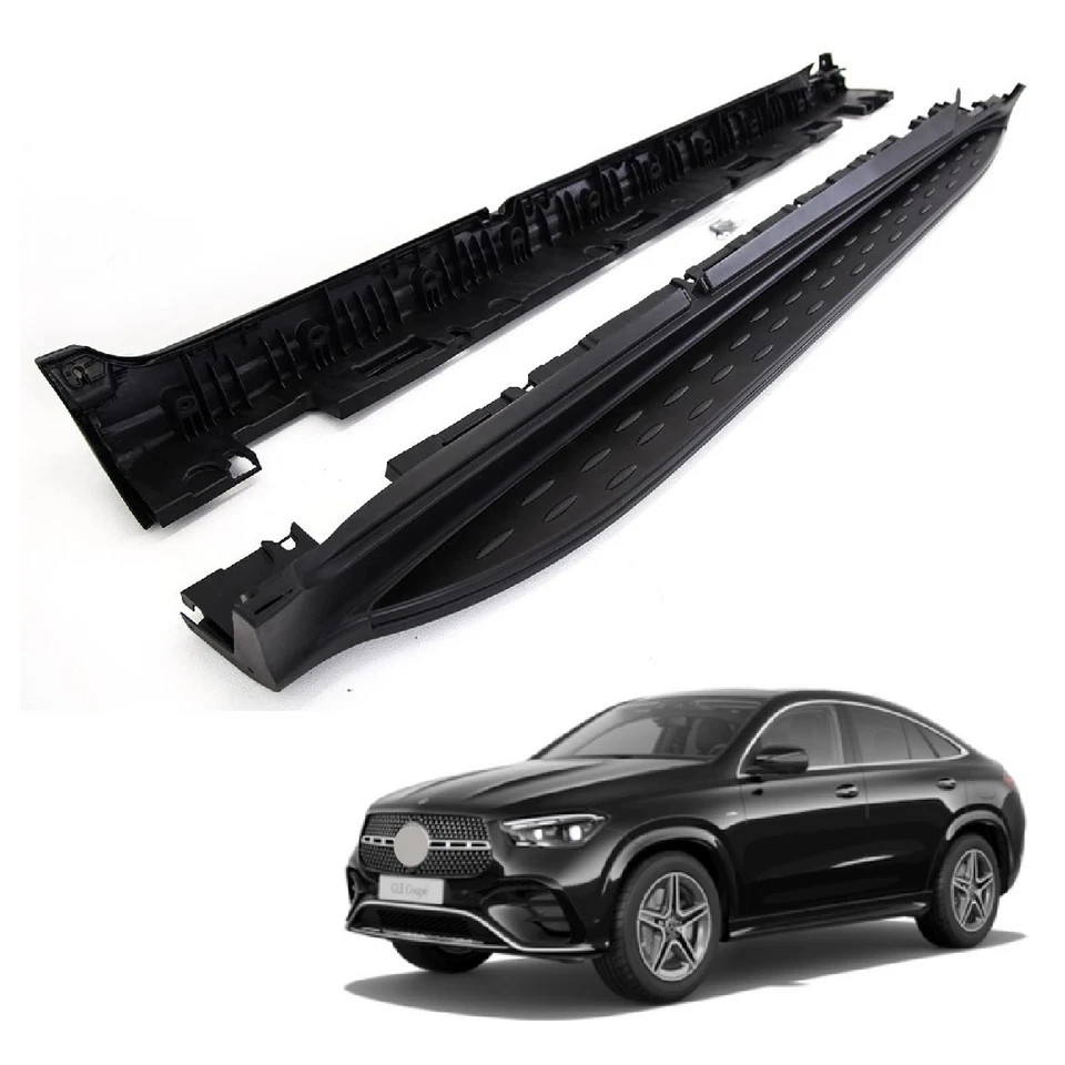 OEM STYLE RUNNING BOARDS SIDE STEPS BLACK FOR MERCEDES GLE COUPE C292 2015-2019 - Image 1 of 4
