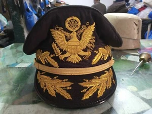 WWII USA General Douglas MacArthur Black Cap WW2 US Army Officers Hats - Picture 1 of 9