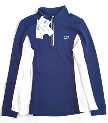 NEW LACOSTE WOMEN'S TENNIS LAYERING SWEATSHIRT- Item#SF1962-51  H6B Size 34-2 - Image 1 of 2