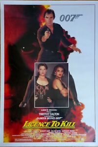 007 - "LICENSE TO KILL"  Bond...James Bond, actual rolled movie theatre poster 
