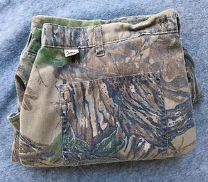 Vintage 90's DuxBak Mens Camouflage Realtree Hunting Pants Sz 42x28 Made in USA - Picture 1 of 10