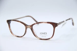 NEW JONES NEW YORK VJOP248 BROWN HORN SEMI CAT-EYE AUTHENTIC EYEGLASSES 49-16 - Picture 1 of 4