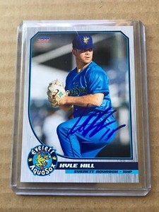 Kyle Hill Everett Aquasox 2023 Autographed Card Seattle Mariners Signed
