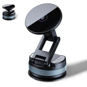 Double-sided Magnetic Vacuum Suction Cup Car Phone Holder Foldable Retract GTR7 - Picture 1 of 20