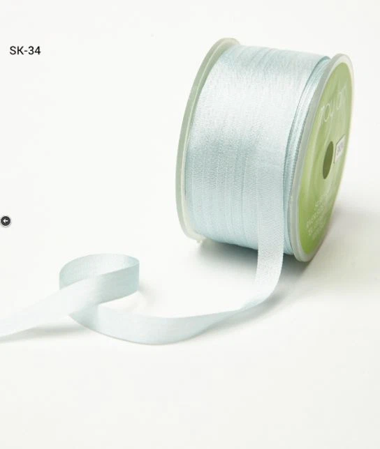1/4 Inch Silk Ribbon - MAY ARTS - SK34 - Lt. Blue - 10 yards - Image 1 of 1