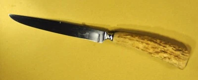 Cuchillo de cocina alemán inoxidable con mango de ciervo y acero inoxidable tallado "Signal Solingen" Foto 1 de 4